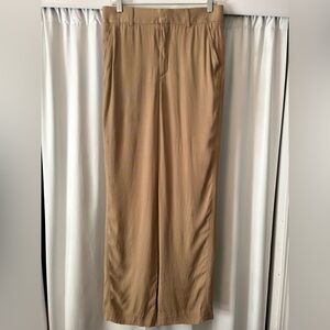 NWOT Zara Wide Leg Pants Camel Size S